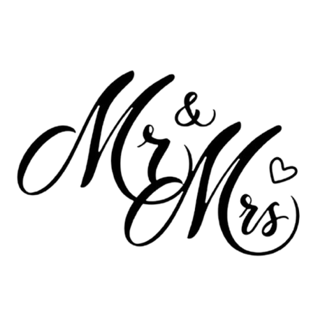 Servetten Mr & Mrs - Papier - Multicolor - 33 x 33 cm - Maat S - Set van 18