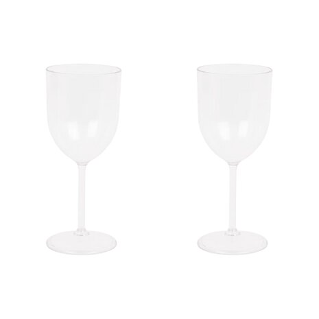 Wijn Kunststof Glazen - set van 2 &ndash; Kunststof  &ndash; Transparant &ndash; Feest&ndash; Bruiloft 1