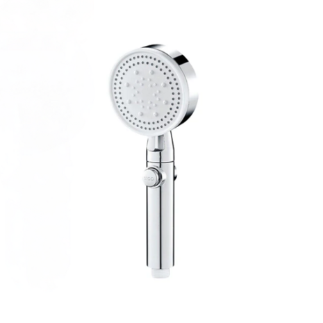 Hydrostream Douchekop - Zilver/Wit - Polycarbonaat - 24 x 9 cm - Waterbesparend - Handdouche