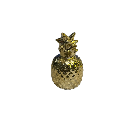 Decoratief Beeld Ananas - Goud - Keramiek - 13 cm - Figuur - Pineapple 