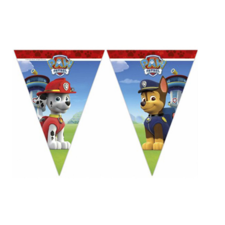 Vlaggenlijn Paw Patrol - Multicolor - Kunststof - 4,3 meter - Slingers - Vlag - Vlaggenlijn