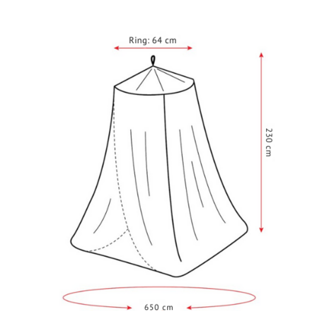  Klamboe 1 persoons - Wit - Kunststof / Polyester - 64 x 230 x 650 cm