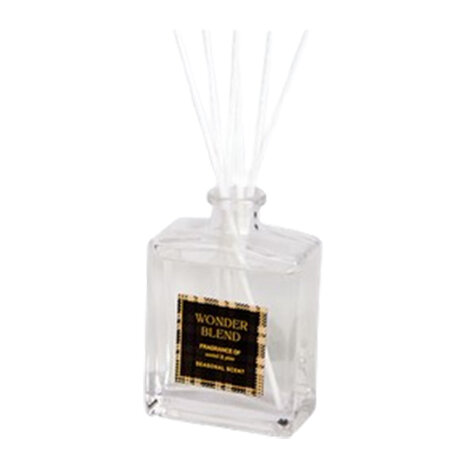 Luxe Geurstokjes SCOTLAND YARD COLLECTION - Santal &amp; Pine  - Zwart  / Goud - Glas - 100 ml - Diffuser 