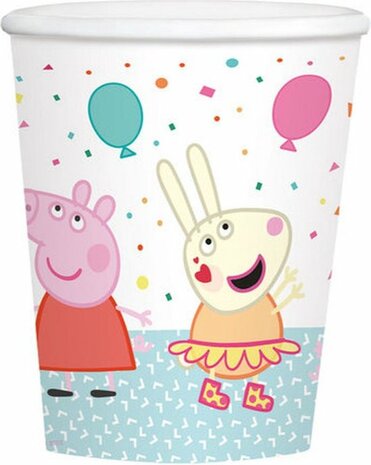 Peppa Pig Bekers - 8 stuks - 250 ML - Multicolor - Verjaardag - Feest - Party - Bekertjes