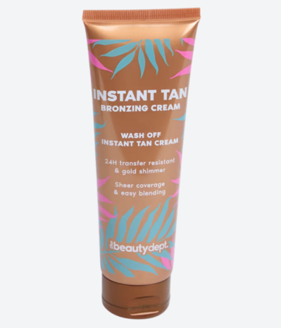 The Beauty Dept Bronzing Cream - Gold Shimmer - Vegan - 125 ml - Self tan Cream - gold bronze glow - Light &amp; easy apply -Ze