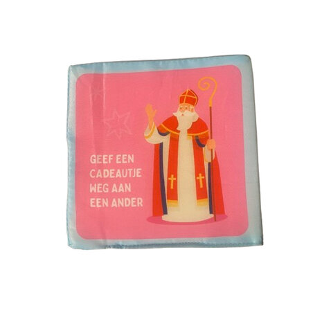 Sinterklaas Dobbelsteen Spel XL - Multilcolor - Polyester -  15,5 x 15,5 -  Vierkant - Pakjesavond - Suprise - Dobbelsteen met 