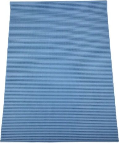 Anti-slip badmat - Blauw - 65x180cm - Rechthoek - Blauw - Duizend-dingen-mat - 1000 Dingen