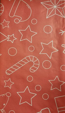 Kersttafelkleed met sneeuwpop - Rood / Wit- 240 x 140 cm - Nappe - Tafelkleed - Kerst 