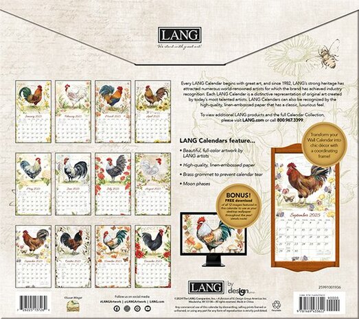 Proud Rooster Kalender 2025