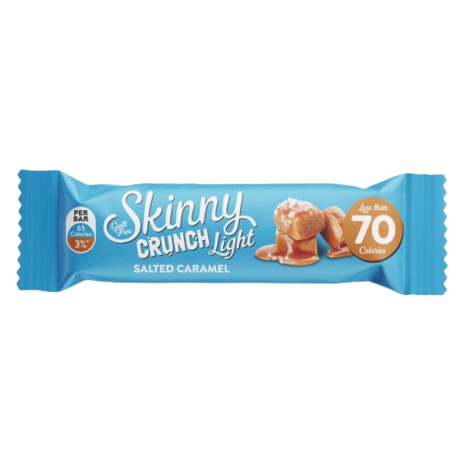  Low Calorie Skinny Crunch Mueslireep - Salted Caramel - High in Fibre / Hoog in Vezels -  Sportvoeding - Suikerarm - Muesli - Healthy Snack / Gezond tussendoortje - Set van 10 repen (10 x 19 gram) 