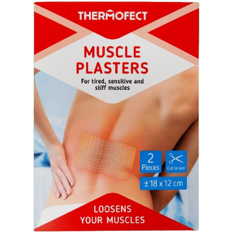 Lifecare Muscle Plasters - Spierpleisters - Warmte Pleisters - Rood / Wit - 18 x 12 cm - 2 Stuks