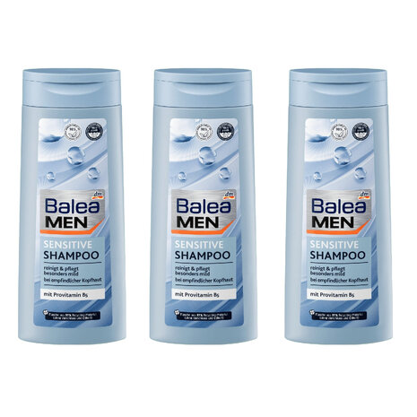 Balea MEN Shampoo Sensitive,  Set van 3 - COMBI-VERPAKKING 3 x 300 ml  300 ml1