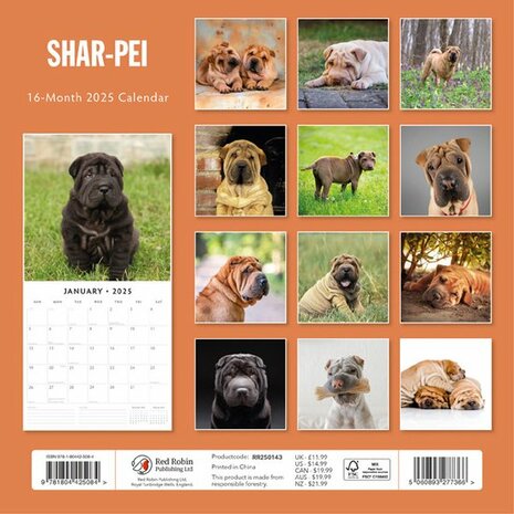 Shar Pei Kalender 2025