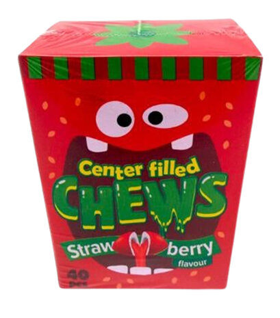 Center Filled Chews strawberry Flavour - 160 gram