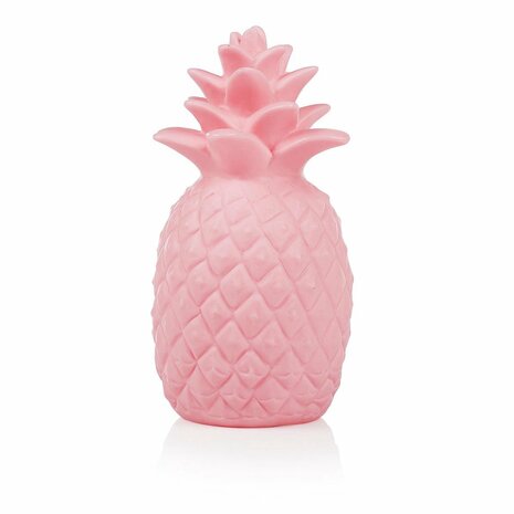 LED Nachtlampje Ananas - Roze - Kunststof - 9 x 9 x 19 cm - Lampje - Pineapple1