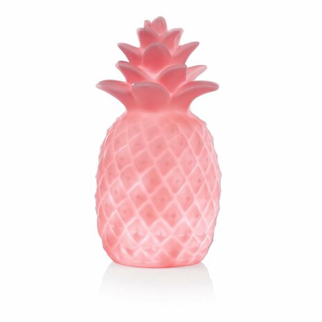 LED Nachtlampje Ananas - Roze - Kunststof - 9 x 9 x 19 cm - Lampje - Pineapple