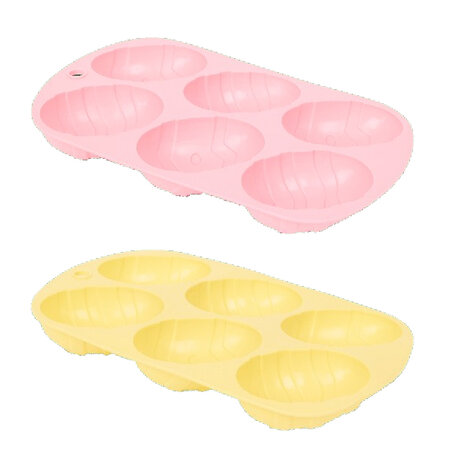 Bakvorm Paaseieren - Multicolor - 6 Vormen - Silicone - Assorti - Pasen - Eieren - Cake - Muffin - Cupcake 