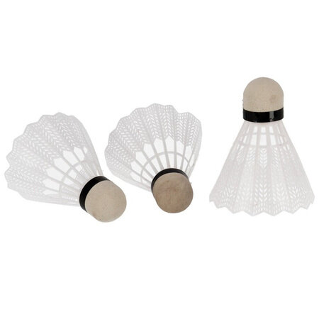 Badminton shuttles - Set van 3 - Wit/Zwart 1