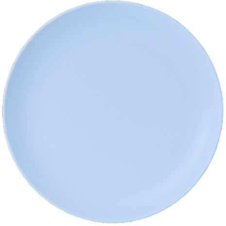 Herbruikbare Diner borden BACO - Blauw - Kunststof - &Oslash; 25 cm - Vaatwasserbestendig  - Set van 5 - Ideaal als picknickbor
