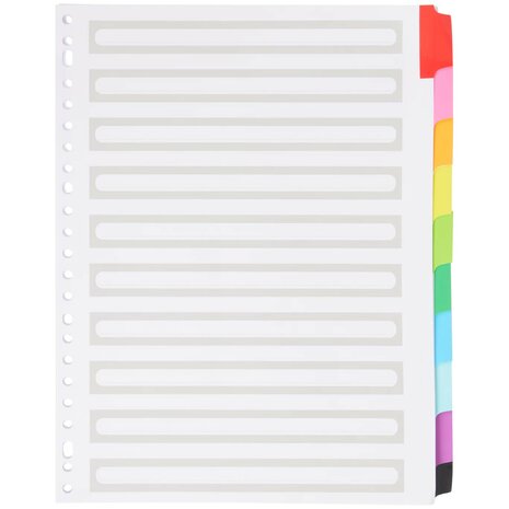 Tabbladen - Multicolor - Kunststof - 10 stuks