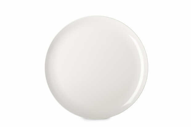 Herbruikbare Diner borden BACO - Wit- Kunststof - &Oslash; 25 cm - Vaatwasserbestendig  - Set van 4 - Ideaal als picknickborden