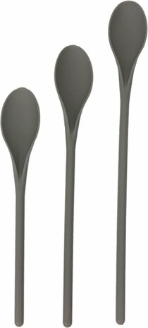 Pollepels POLLA - Grijs - Kunststof - 35 cm - 30 cm - Set van 3 - Hittebestending tot 170 graden