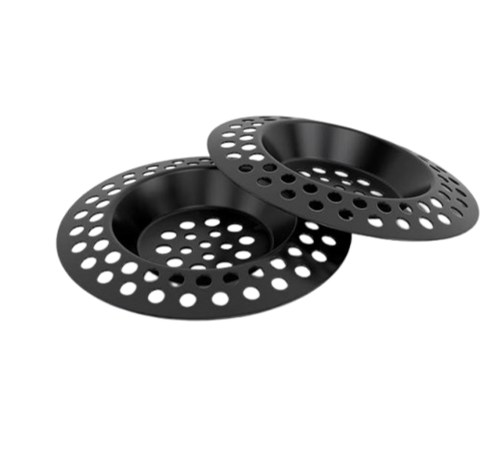 Product RVS Gootsteenzeef - Zwart - RVS - ⌀ 78 mm - 2 Stuks - Gootsteen - Zeef - Putzeef
