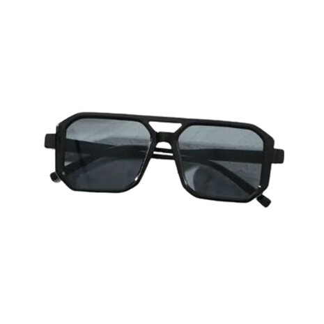  Zonnebril FESTIVAL  - UV 400 - Zwart - Glazen vierkante bril - Normaal Model - Shades - Unisex Heren / Vrouwen - Gradient Colo