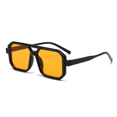 Zonnebril FESTIVAL  - UV 400 - Oranje- Glazen vierkante bril - Normaal Model - Shades - Unisex Heren  / Vrouwen - Gradient Colo