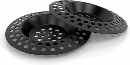 Product RVS Gootsteenzeef - Zwart - RVS - ⌀ 78 mm - 2 Stuks - Gootsteen - Zeef - Putzeef2