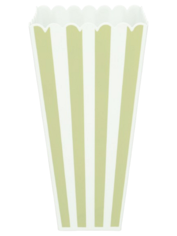 Popcorn bak herbruikbaar - Blauw / Groen - Kunststof - 9 x 9 x 19 cm - Set van 2 - Assorti1