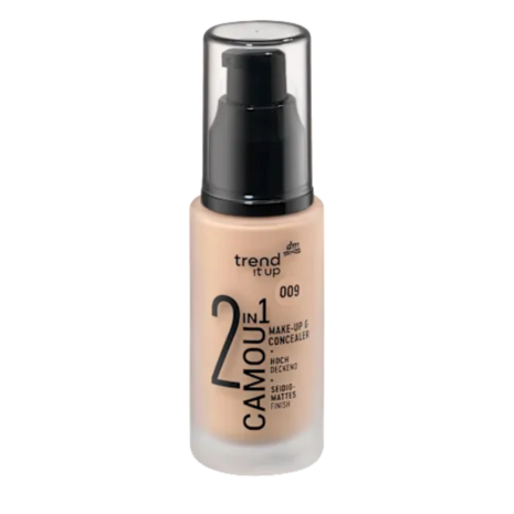  Trend it up Foundation 2 in 1 Concealer 009 - 30 ml - 2-in-1 vloeibare poeder en concealer Camou 009 - 30 ml
