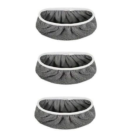 Microvezeldoek voor Dweil - Grijs - Polyester - Set van 3 - Schoonmaakdoek - Vloerwisser - Herbruikbaar - Streeploos - Sterk Ab