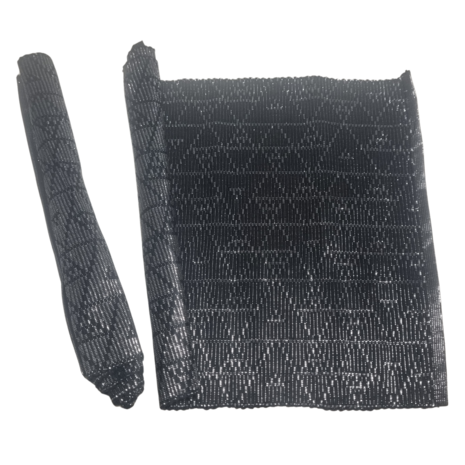 Placemat set met glitters - Zwart / Zilver - Katoen / Polyester - 30 x 45 - 2 Stuks - Eten - Tafelen - Diner - Dineren - Placem
