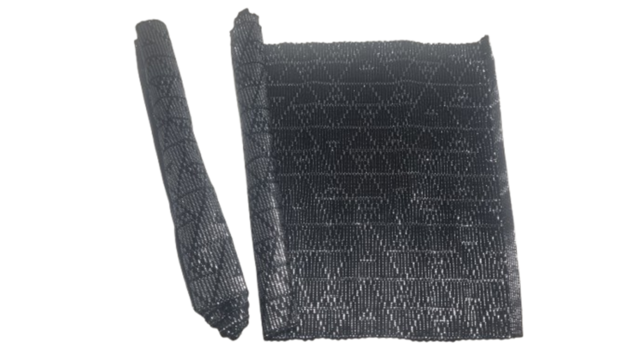 Placemat set met glitters - Zwart / Zilver - Katoen / Polyester - 30 x 45 - 2 Stuks - Eten - Tafelen - Diner - Dineren - Placem