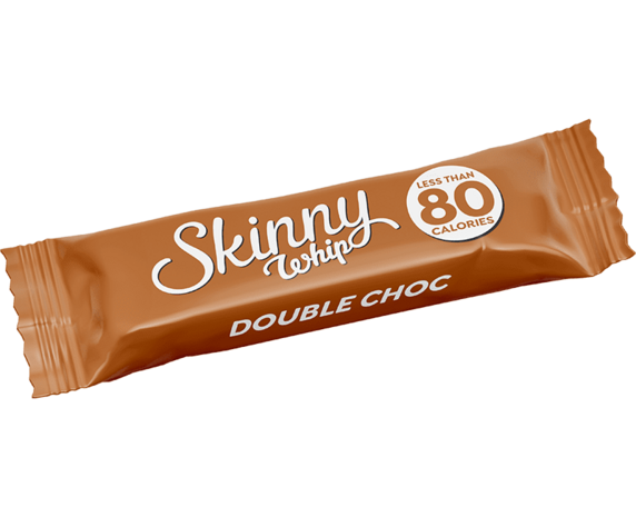  Low Calorie Skinny Whip Nougatreep - Double Choc / Chocolade -  High in Fibre / Hoog in Vezels -  Sportvoeding - Suikerarm - N