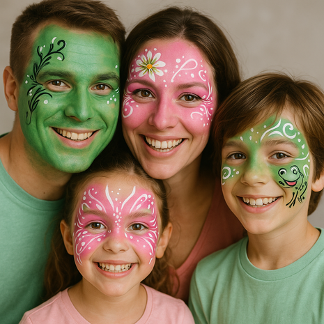 Halloween make up met spons  - Oliebasis - Schmink - Groen2