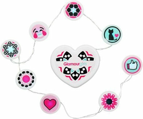 Glamour Girls Led string - Guirlande - Led - Meisjes led lamp slinger - Led Slinger - Multicolor - 8 Led&#039;s - 21 x 17 x 3.2