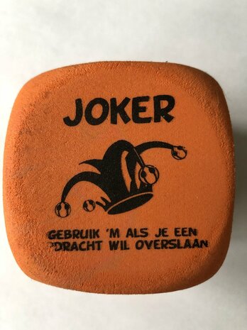 Bierdobbelsteen XL - Bierspel dobbelsteen - Oranje - Kunststof - 6,5 x 6,5 cm - XL Beer Dice - Vrijmibo