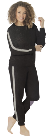 Velvet Twosie / Huispak / Twinset GLAMOURISTA  - Grijs / Zilver - Polyester - Maat M