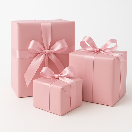 Cadeaupapier  - Roze  - Set van 2 - 70 x 200 cm - Feestdagen - Kerst - Verjaardag - Sinterklaas -  Babyshower - Inpakpapier - L