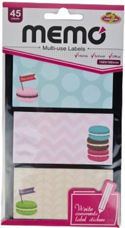 Memoblok - Zelfklevend - School / Kantoor - Wit / Roze - Papier - 150 x 100 mm - 60 sheets