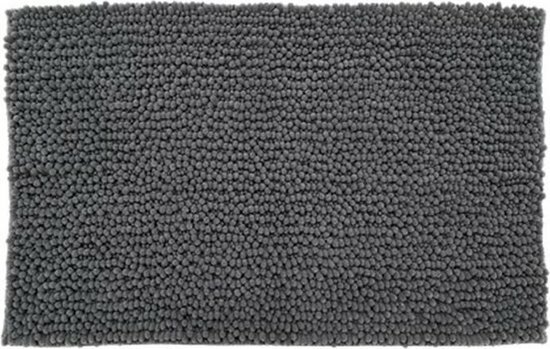 Chenille Badmat AFRA - Grijs - Polyester - 50 x 80 cm