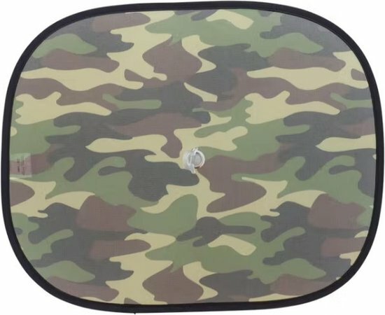 Auto zonnescherm LEGER - Groen / Multicolor - Kunststof - 36 x 45 cm - 2 Stuks - Vakantie - Auto - Zonneschermen