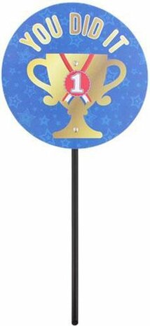 Geslaagd - You did it - Tuinbord - Multicolor - 57cm - Assorti