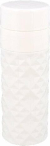 Drinkfles grafisch met deksel BENNY - 0,4 l - Wit - Kunststof - &Oslash; 6 x 18 cm