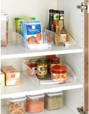 Koelkast sorteerbak MORAX - Transparant - Kunststof - 15 x 33 cm - Maat L1