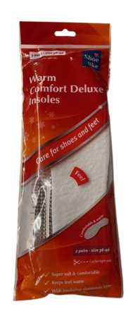 Warm comfort deluxe foam memory inlegzolen - Wit - Kunststof - Maat 36 - 46 - 2 paar