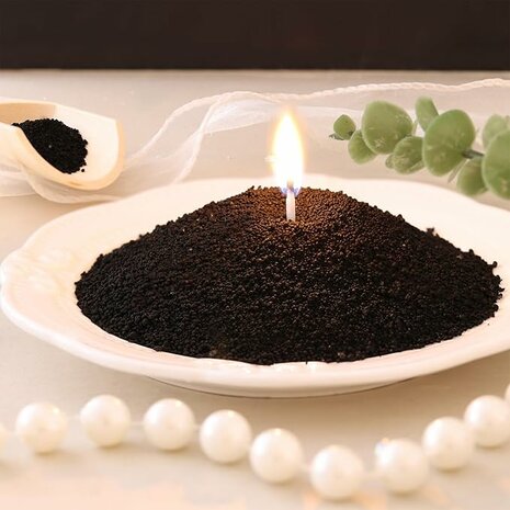 Sand Wax Candle MAISON EMBER &ndash; Luxe Zandwas Kaars - DIY Kaarsenzand op Plantaardige Basis - 50+ uur Brandduur - Inclusie