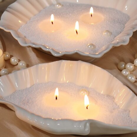 Sand Wax Candle MAISON EMBER &ndash; Wit - Luxe Zandwas Kaars - DIY Kaarsenzand op Plantaardige Basis - 50+ uur Brandduur - In